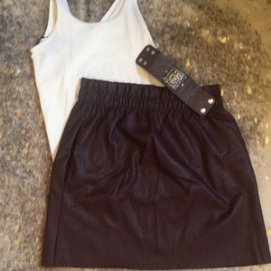 Zara Faux Leather Skirt